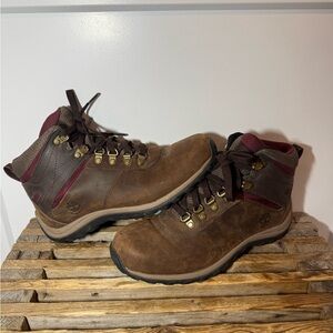 Timberland Brown and Burgundy Lace-Up Women's Boots